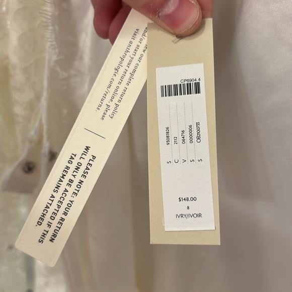 NWT BHLDN Mock-Neck Long-Sleeve Bow-Back Lace Romper - Picture 7 of 8